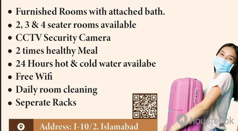Aisha Girls hostel Girls Hostel in I-10, Islamabad with Mess, WiFi from PKR 15,000