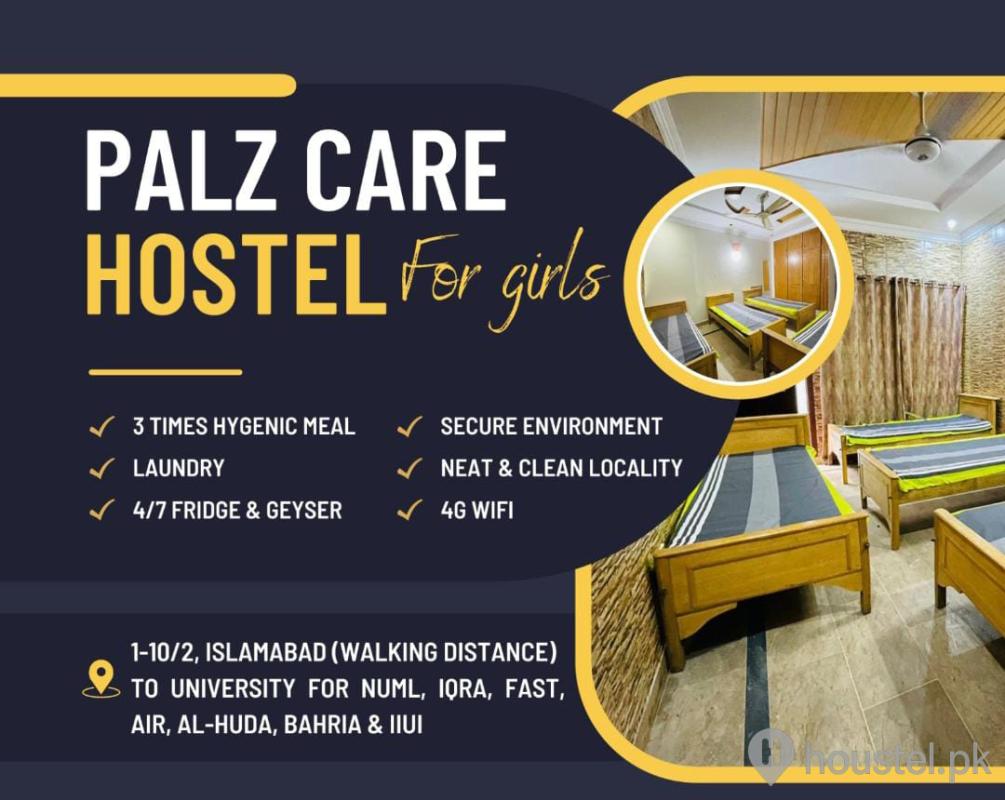 PALZ CARE GIRLS HOSTEL Girls Hostel in I-10, Islamabad with Mess, WiFi from PKR 18,000